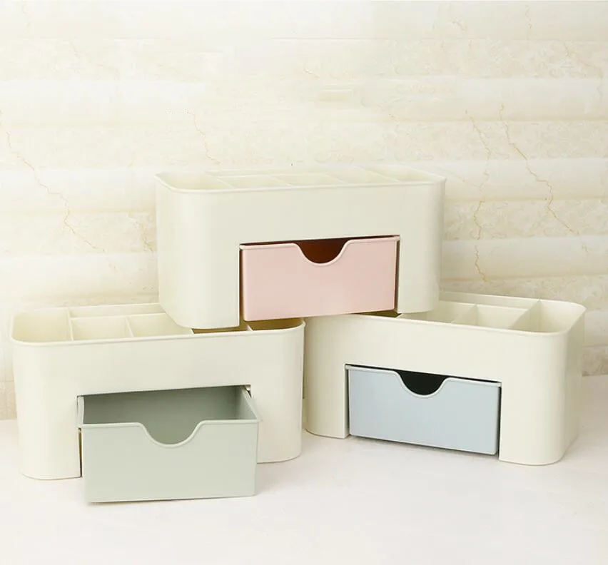  Home Desktop Plastic Makeup Box Organizer Cosmetic Makeup Organizer Box Jewelry Necklace Nail Polis