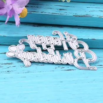 

HAPPY BIRTHDAY Metal Cutting Dies For Scrapbooking Stencils DIY Album Cards Decoration Embossing Folder Die Cuts CUT