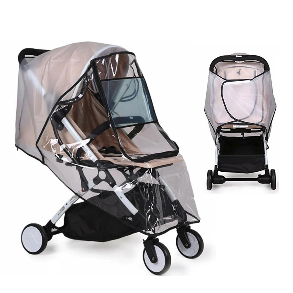 

Windproof Waterproof Protection Outdoor Air Holes-Transparent Rain Cover for Stroller Mosquito Net Universal Baby TravelStroller