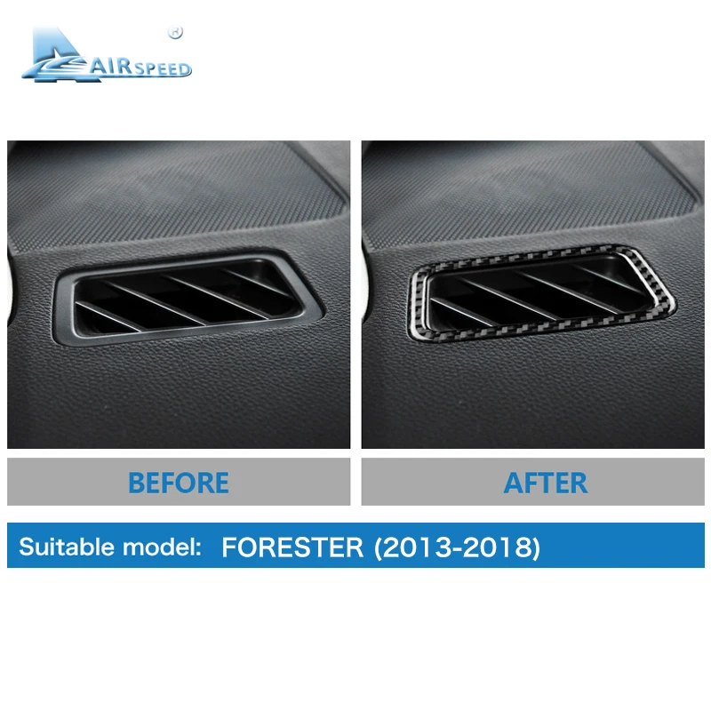 Скорость полета углерода волокно для Subaru Forester Subaru Forester интимные аксессуары Кондиционер Выход Обложка отделка, наклейки подкладке
