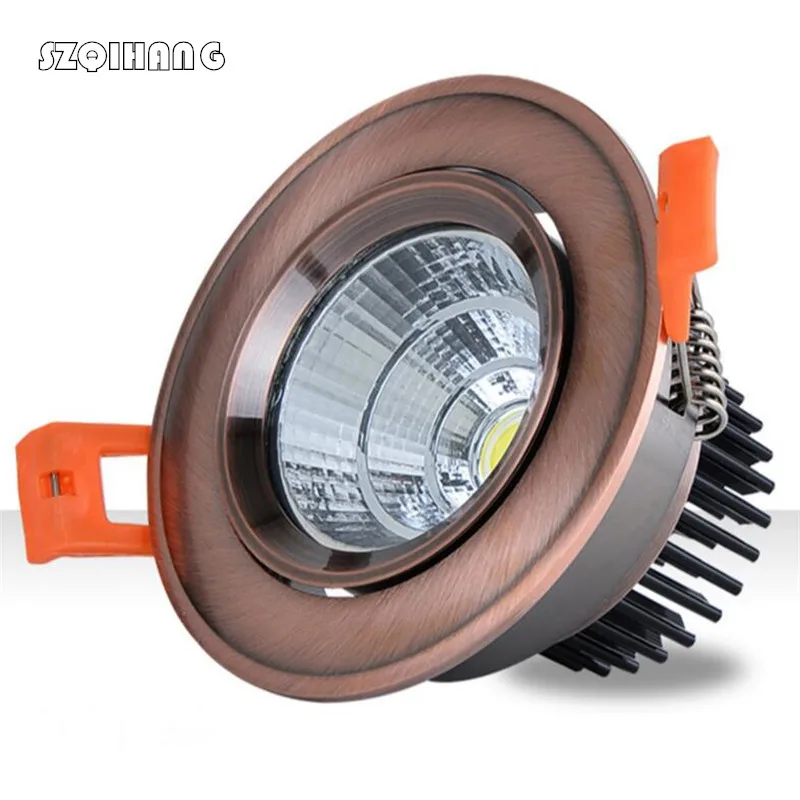 

European style Dimmable Led downlight COB Spot Light 4w 10w 15w recessed Lights Bulbs Indoor Lighting 85-265VAC