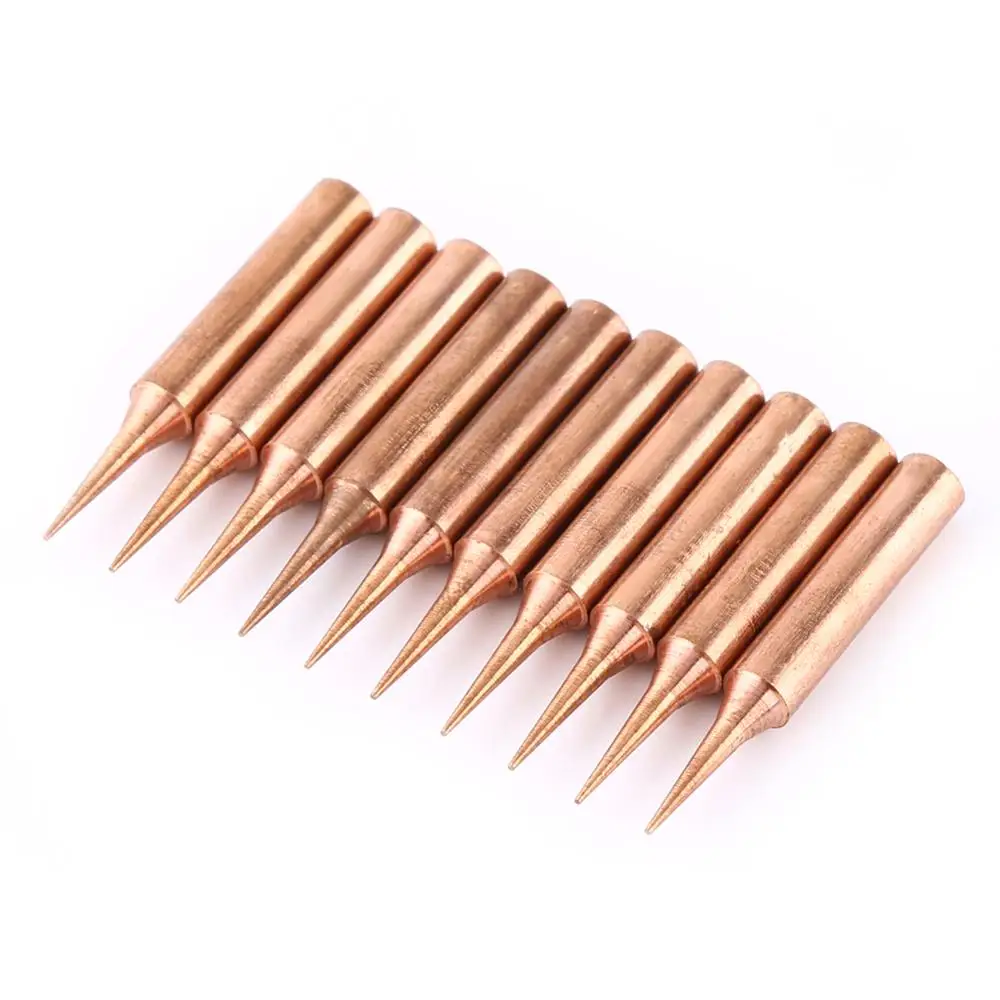 

10Pcs pure copper Iron tip 900M-T Low Temperature Soldering Iron Solder Tips For soldering rework station soldering iron