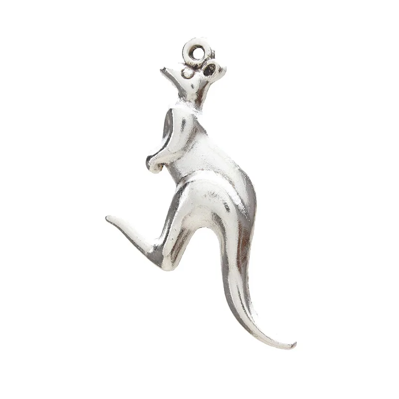 

10pcs/lot Charm Silver Alloy Kangaroo Shape is a Jewelry Necklace Bracelet Charm Pendant Jewelry Accessories 22mm x 47mm Pendant