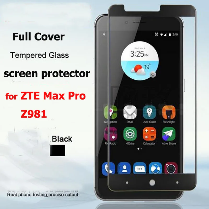 Front Full Cover Tempered Glass Screen Protector for ZTE Max Pro Z981