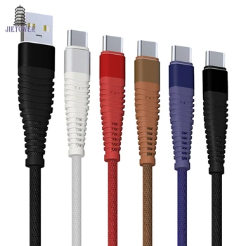 

USB Type C Cable for Samsung Galaxy S9 S8 Fast Charging Data Cable for Huawei Mate 20 Pro Xiaomi Mi8 USB Type-C wholesale 100pcs