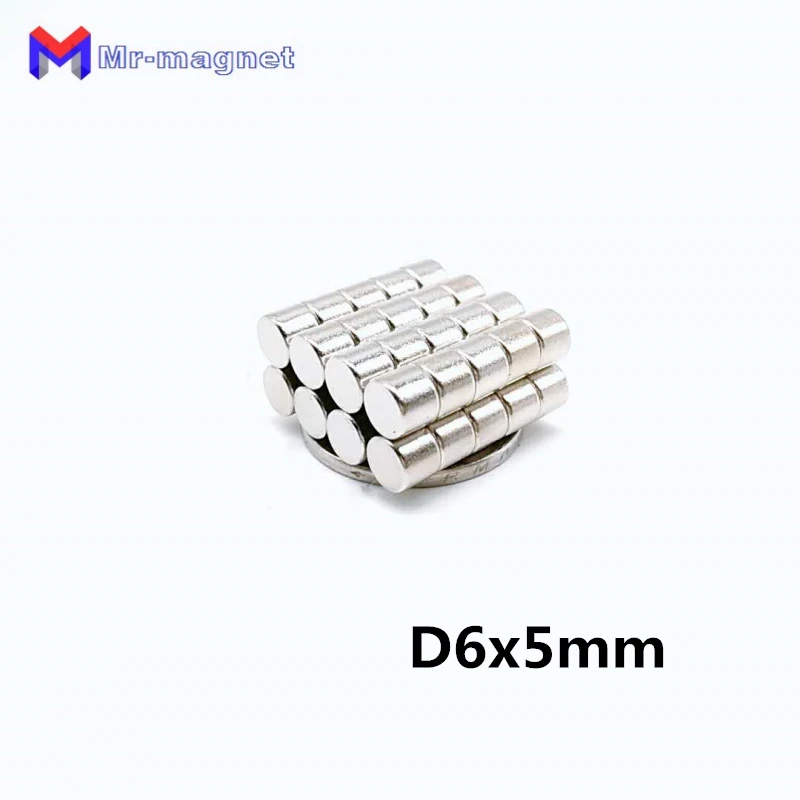 200Pcs 6 x 5 mm Magnet Permanent N35 D6*5 6x5mm Super Strong Powerful Small Round Magnetic Magnets Disc Dia.6x5 | Обустройство дома