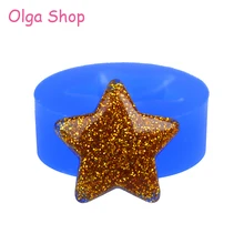 PYL224 moule en Silicone étoile 20.8mm, pour pâtisserie, outil de décoration de gâteaux, bonbons, chocolat, résine polymère, argile, pendentif de fabrication de bijoux