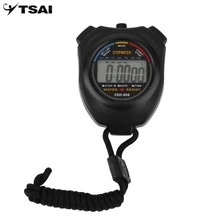 Хронограф с секундомером Ручной цифровой ЖК-дисплей счетчик для занятий спортом таймер с ремешком Профессиональный Горячий по всему миру