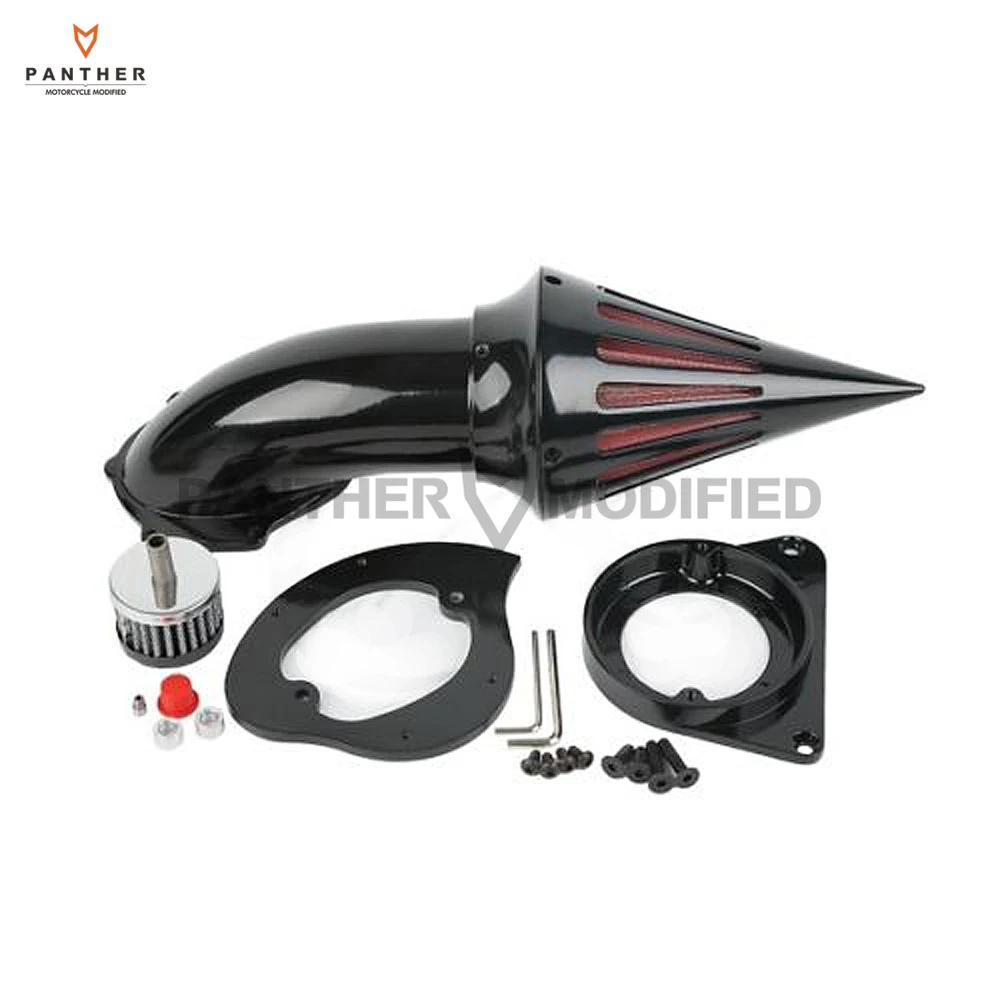 Black Motorcycle Spike Air Cleaner Kit Intake Filter case for Kawasaki Vulcan 800 VN800A VN800 Classic 1995 -up