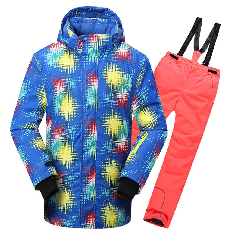 Free Shipping Winter Outdoor Children Clothing Set Windproof Ski Jackets + Pants Kids Snow Sets Warm Skiing Suit For Boys Girls