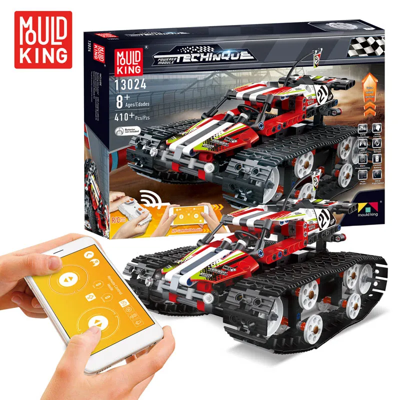 

Mouldking Technics 13024 Building Blocks app control caterpillar vehicles RC Bricks Track rc car Race Car Crawler Set