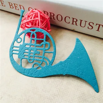 

French Horn Metal Cutting Dies scrapbooking Stencils for Craft Paper musical instrument envelope Scrapbook new dies Cut Template