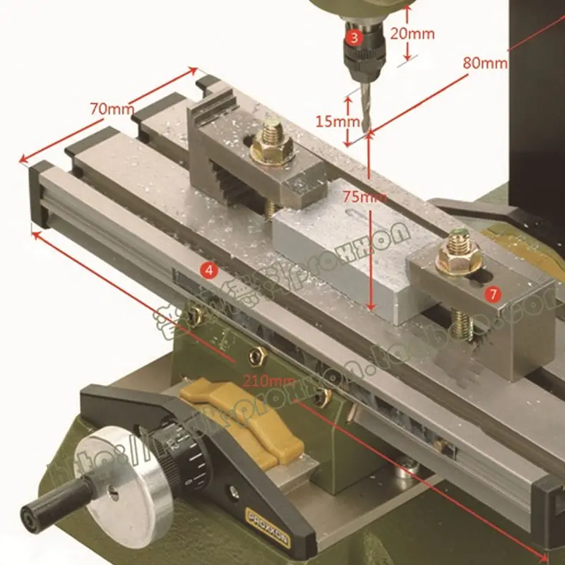 220 V 100 W PROXXON Мини сверлильный станок фрезерный мини рабочего MF70 скамья бурильщик