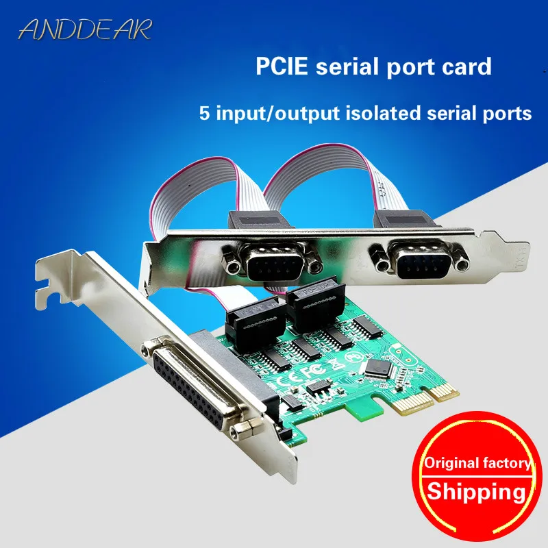 ANDDEAR Serial parallel port card Dual COM serial + printer combination RS232 industrial control | Компьютеры и офис