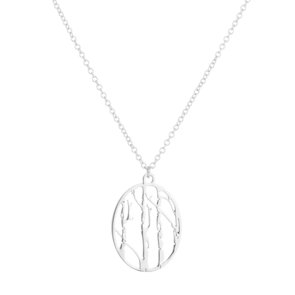 5-Daisies-Birch-Tree-Necklace-Woodland-Necklaces-Pendants-Outdoor-Gift-Natural-Oval-Jewelry-Colar