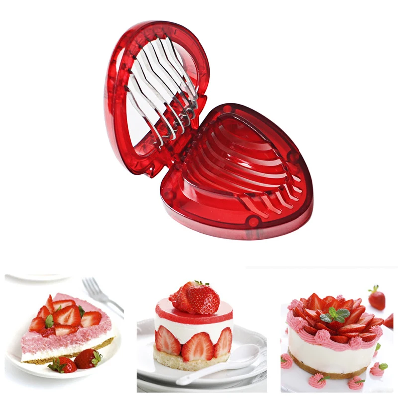 

Kitchen Mini Strawberry Slicer Cutter Gadgets Kitchen Tool Mini Slicers Cut Stainless Steel Blade Craft Fruit Tools Brand New