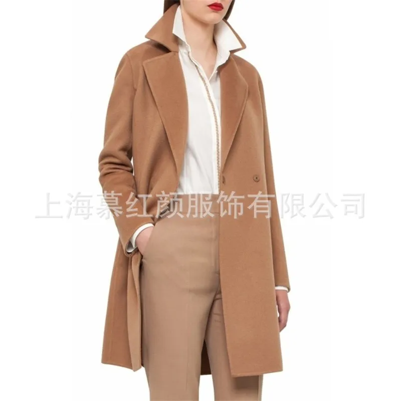 Plus Chaud La Taille Chameau Long Mode Streetwear Bureau Hiver Laine Femmes Coréenne Élégantes De 2018 Style Manteau Z6qYfY