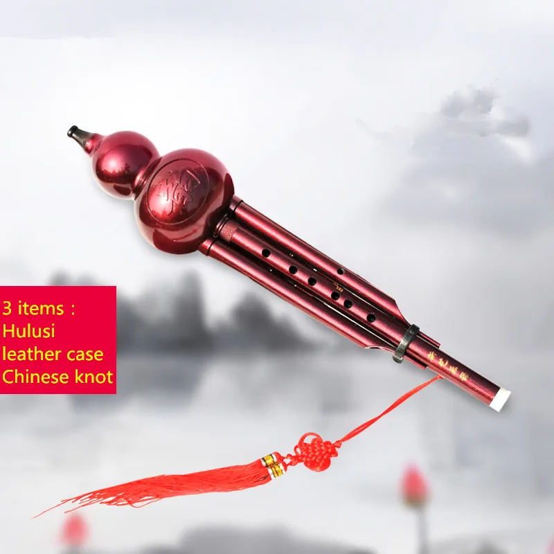 

professional Chinese Handmade Hulusi traditional Gourd Cucurbit Flute Ethnic hu lu si Musical Instrument Beginner Music Lovers