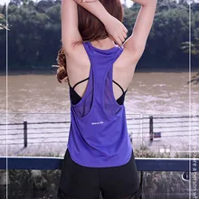 Для женщин Йога Топ спортивный жилет для тренировок без рукавов рубашки, топы спортивный тренажерный зал фитнес свободные бег Одежда