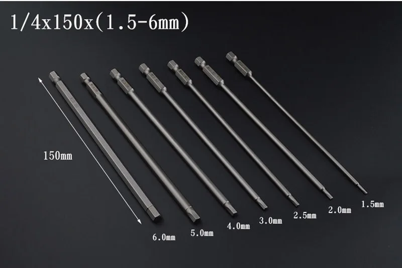 8 шт./лот S2 сталь Магнитная 1/4 &quot6 35 мм шестигранный хвостовик 150 Длина