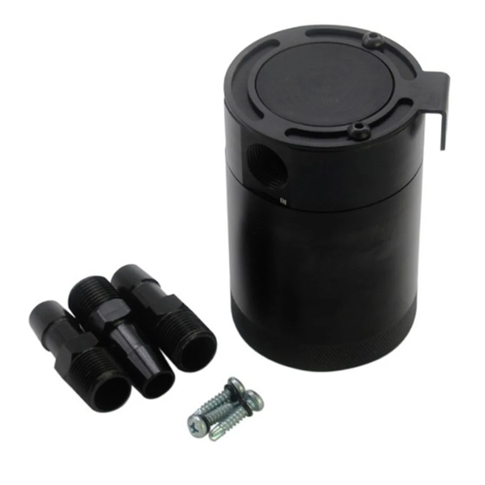 

Universal Aluminum Oil Catch Tank Three-hole Ventilating Oil Cans Exhaust Waste Oil Recovery Pot For Cars Y40