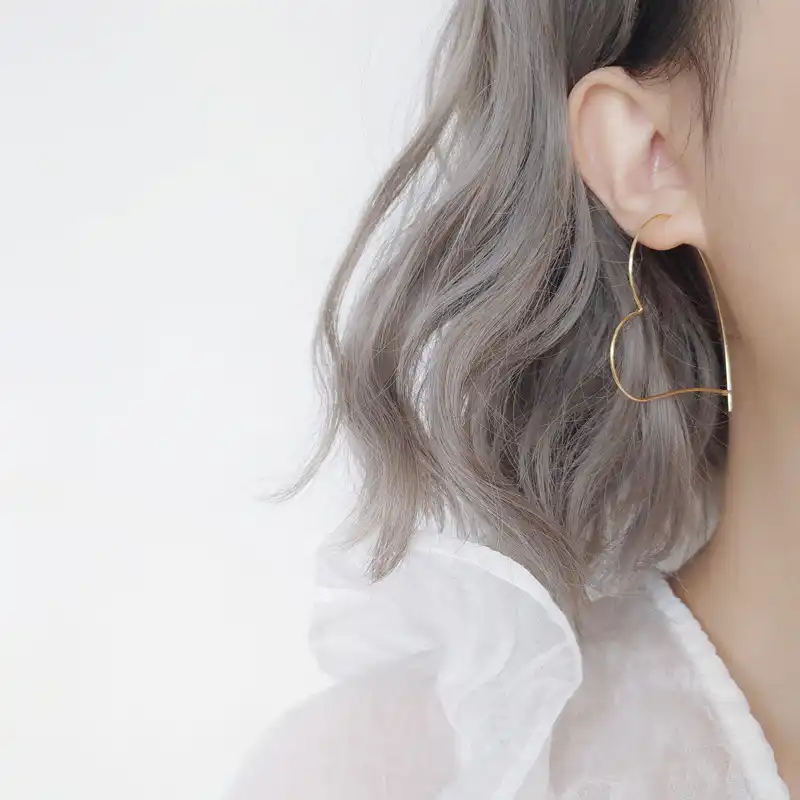 Bricos Сердце Золото очаровательные серьги-кольца Подвески стерлингового серебра 925 Серьги Подарки для женщин аксессуары букле d'oreille femme 2019