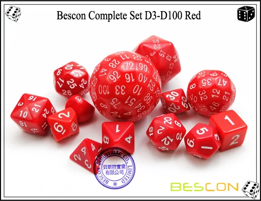 Bescon Complete Set D3-D100 Red-4