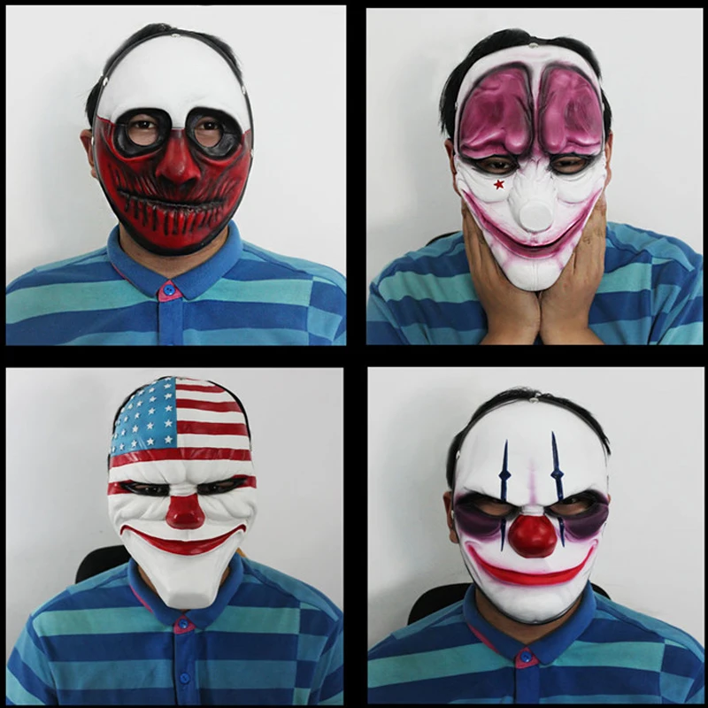 Payday 2 The Heist cosplay Mask Halloween Costumes for men Carnival