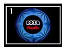3D HD теневой проектор светодиодный Добро пожаловать на дверной фонарь приветственные лампы Замена для Audi A8 A6 A6L A5 A4 A4L A1 R8 TT A6L - Испускаемый цвет: 01