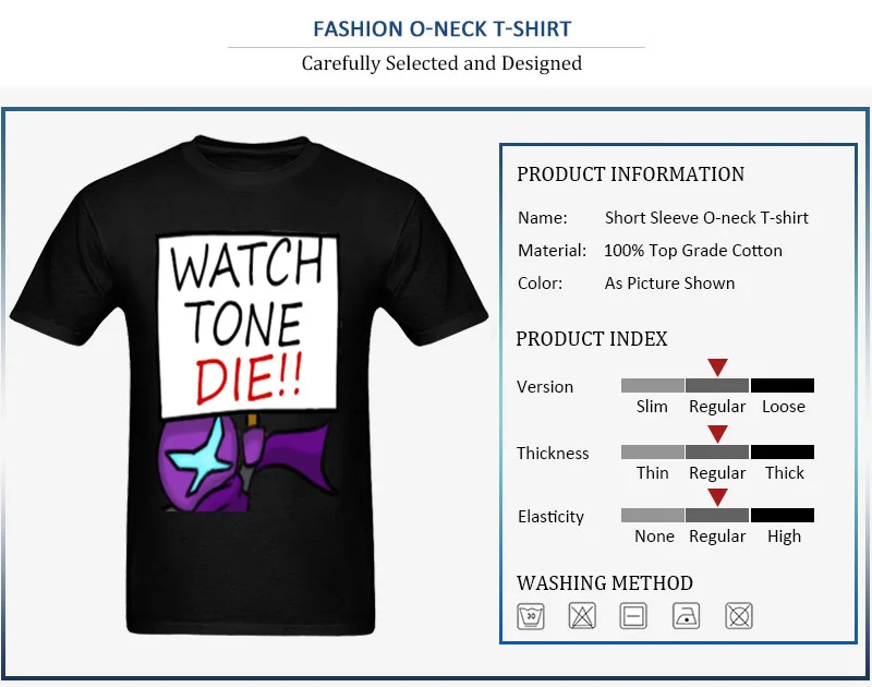 O-Neck WATCH TONE DIE 100% Cotton Fabric Men T-shirts Casual Short Sleeve Tops Shirt Funny Normal Sweatshirts Drop Shipping WATCH TONE DIE