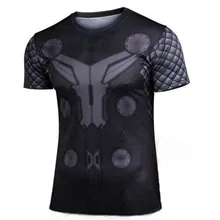 2016 the new thor short sleeve T-shirt Men’s summer tight t-shirts avengers alliance campaign t-shirts wholesale and retail