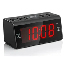 Europe LED clock With AM FM Dual band radio home electronic alarm clock Children snooze alarm