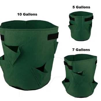 

1Pc Vegetable Plant Grow Bag DIY Potato Grow Planter PE Cloth Tomato Planting Container Bag Thicken Garden Pot Garden Supplies