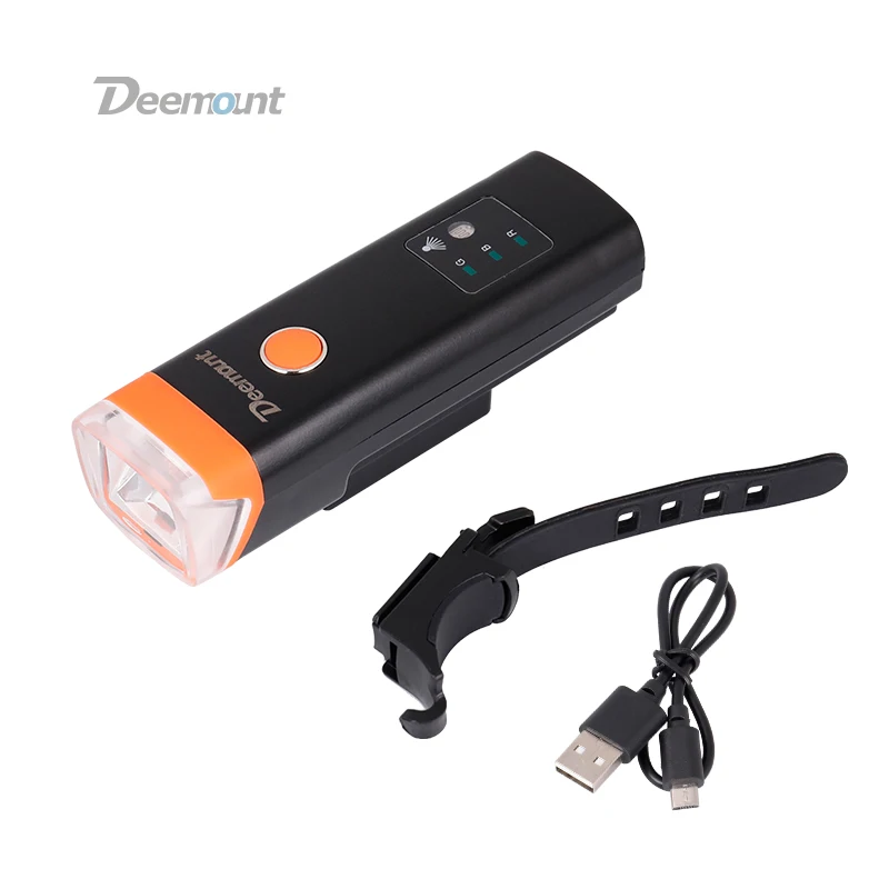 Компактная фара на руль велосипеда Deemount фонарь с USB зарядкой Передний датчиком