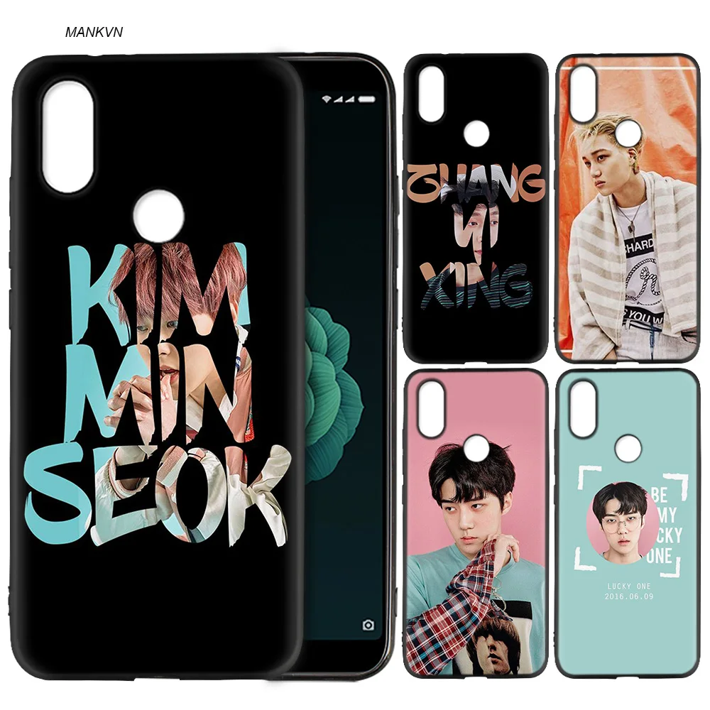 

Silicone Soft Case Cover for Xiaomi A2 Lite A1 Redmi S2 Note 5 Plus 6 6A 4 4X Pro Poco F1 Kpop exo Lucky one