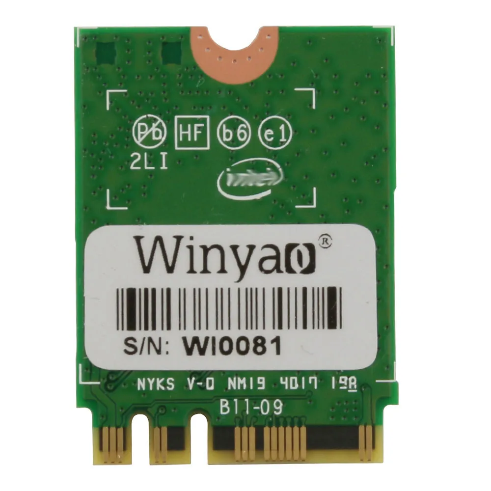 Winyao Двухдиапазонная Беспроводная AC 9260NGW NGFF 1 73 Гбит/с WiFi карта + Bluetooth 5 0 для 7260NGW