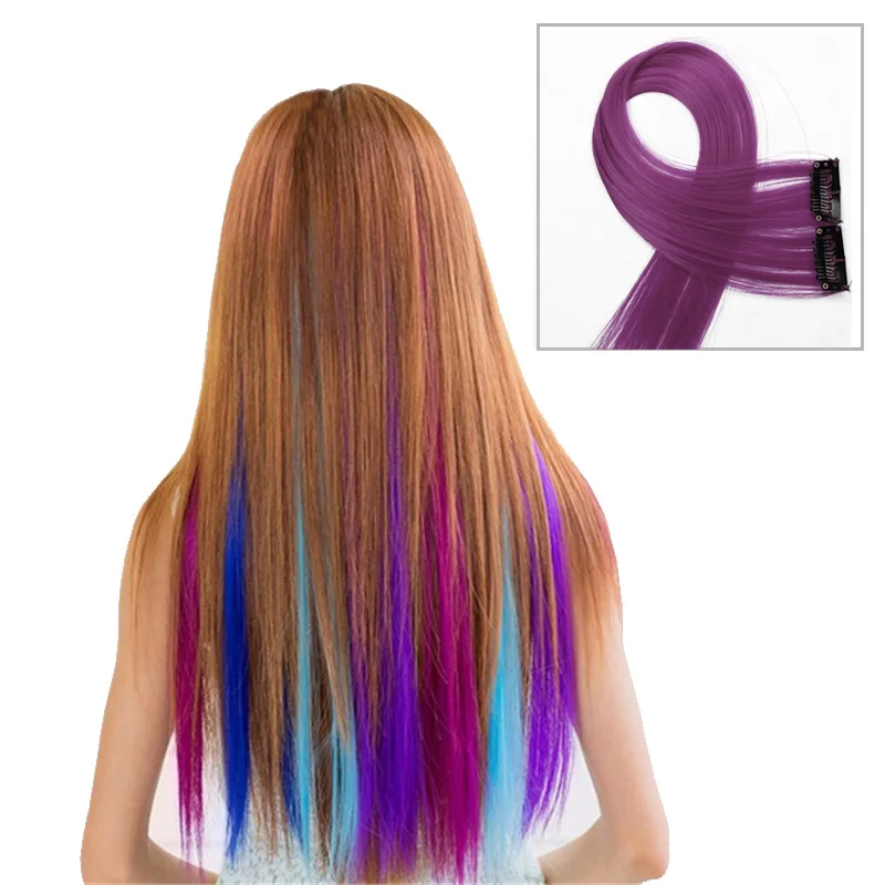 24inch 60 Cm 7 Color Synthetic Hair Extension Long 24inch 60 Cm 7 Color Synthetic Hair Extension Long