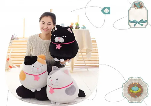 Fancytrader Big Fat Cat Plush Toy Giant Soft Stuffed Japan Anime AMUSE Cats Doll for Children 3 Colors Best Gift (23)