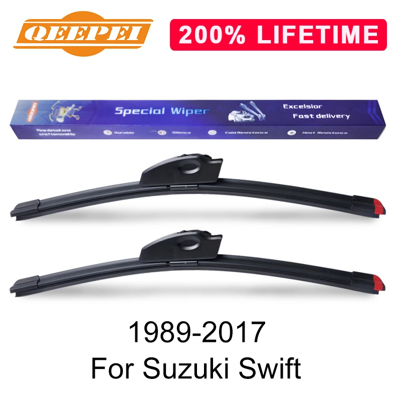 QEEPEI Replace Wiper Blade For Suzuki Swift 1989-2017 Silicone Rubber Windshield Windscreen Auto Car Accessories | Автомобили и