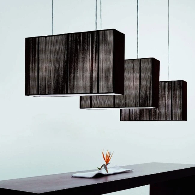 

modern handmade black Wiredrawing Pendant Light Restaurant Lamp Living Room Lights 100*20*100cm