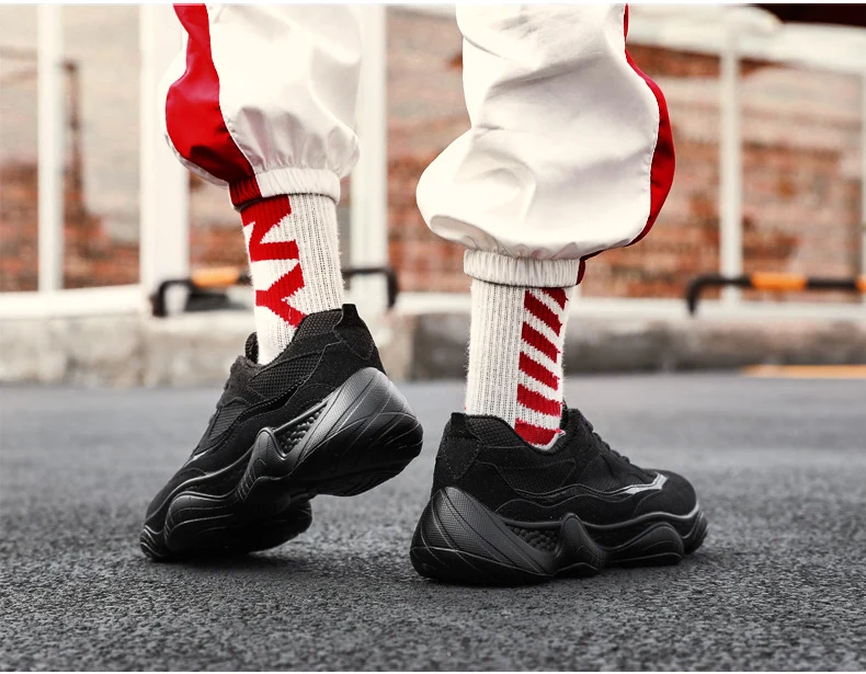 Men's Shoes Winter Platform Chunky Sneakers Dad Shoes Men Winter Black With Fur High Platform Trainers Sneakers Men Luxury Brand (2)