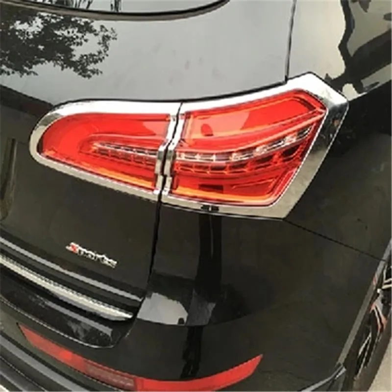 

ABS Chrome ABS Chrome Front+Rear headlight Lamp Cover trim for 2016 2017 2018 ZOTYE T600 T600S Sports version Car styling