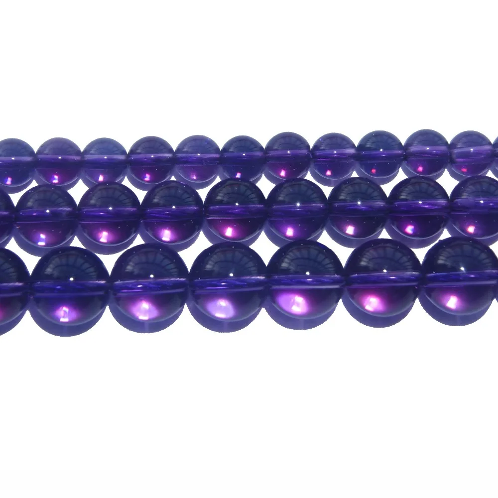 

Natural Stone Clear PiezoQuartzs Amethysts Crystal Round Beads 6 8 10 MM Pick Size For Jewelry Making DIY Bracelet Necklace