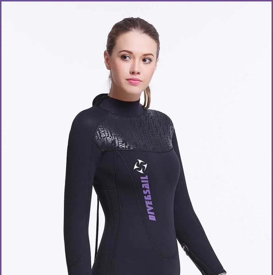 5 мм теплый плюшевый подкладочный комбинезон для дайвинга для сёрфинга для женщин SCR w/неопреновый Женский гидрокостюм полный костюм с плоским замком сшивание Премиум