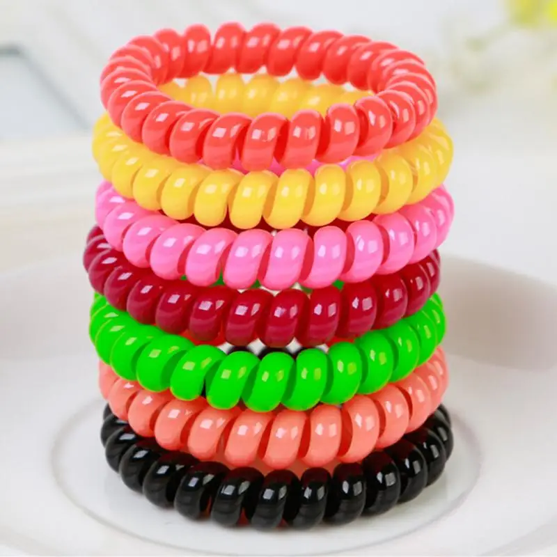Telephone Wire Gum Girls Hair Accessories Hair Tie Hair Rope Candy Color Scrunchie Elastic Ring Elastic Hair Band Telephone Wire Gum Girls Hair Accessories Hair Tie Hair Rope Candy Color Scrunchie Elastic Ring Elastic Hair Band