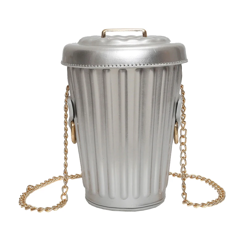 Buy Personality Fashion trash can ladies shoulder bags