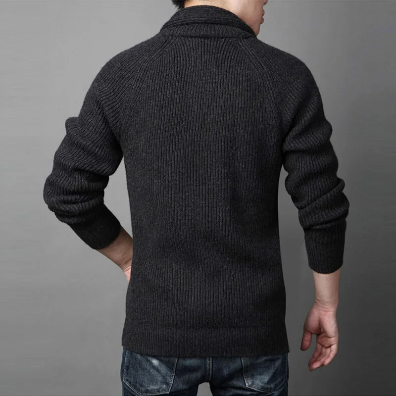 Мужской теплый вязаный кардиган с длинным рукавом на осень/зиму|men cardigan|mens sweater