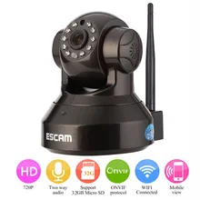 Wi-fi Ip-камера 1.0MP Pan/Tilt Крытый Куполом Беспроводной Сети P2P ONVIF Камеры ВИДЕОНАБЛЮДЕНИЯ Ночного Видения Motion обнаружения Мобильного вид телефона
