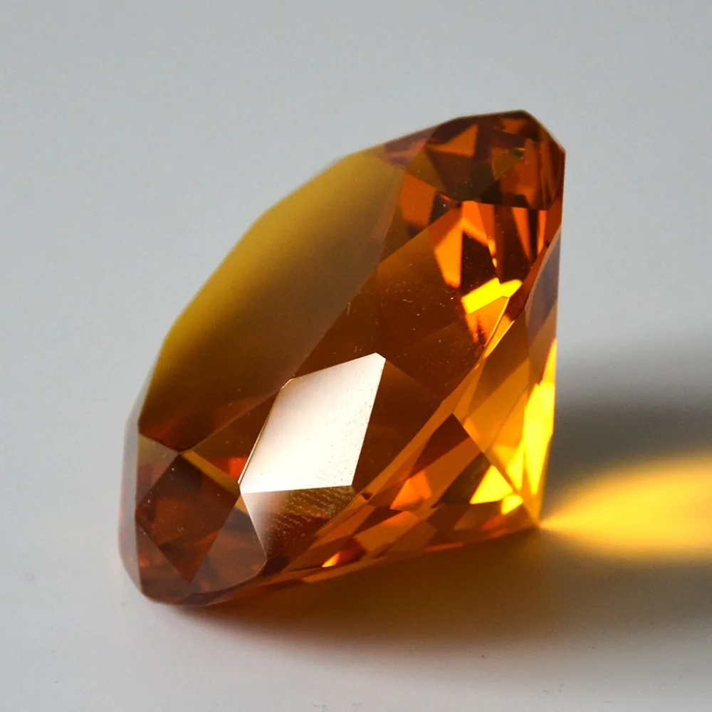 6cm 60mm amber crystal diamond architectural ornament decoration ...