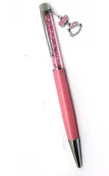 Горячий дизайн кристалл ручка с Kitty кулон подарок для девочки со стразами ручка для рекламных подарок
